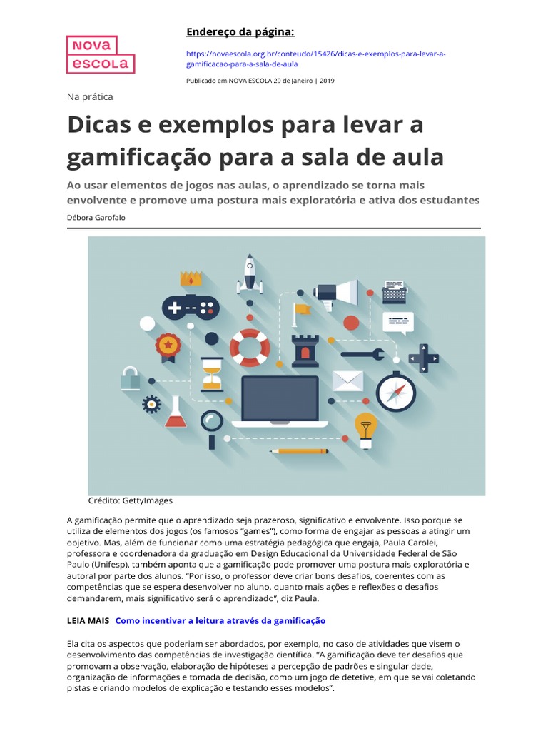 Exemplos de Gamificação na Educação | PDF | Código QR | Aprendizado