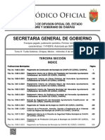 Secretaria General de Gobierno: Organo de Difusion Oficial Del Estado Libre Y Soberano de Chiapas