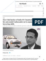 How Chief Justice of India DY Chandrachud Used His 1966 Model Ambassador Car To Augment His Lawyering Skills