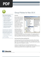 Download Group Policies for Mac OS X by Likewise Software SN6075527 doc pdf