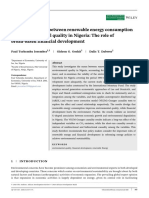 Testing The Nexus Between Renewable Energy Consumption and Environmental Quality in Nigeria: The Role of Broad Based Financial Development