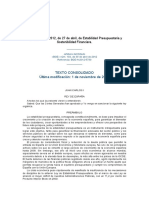 Ley Orgánica 2 2012, de 27 de Abril, de Estabilidad Presupuestaria y Sostenibilidad Financiera