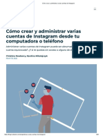 Cómo Crear y Administrar Varias Cuentas de Instagram