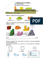 Compara volumes cubos construções