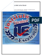 Informe Discapacidad Charla Educativa