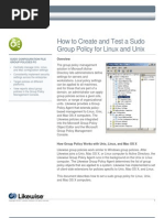 Download How to Create and Test a Sudo Group Policy for Linux and Unix  by Likewise Software SN6075616 doc pdf