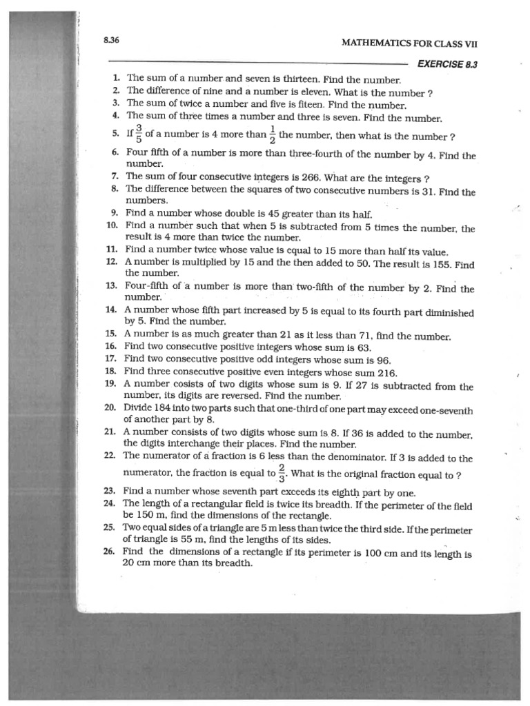 1 12 Linear Equations Word Problems Exercises PDF