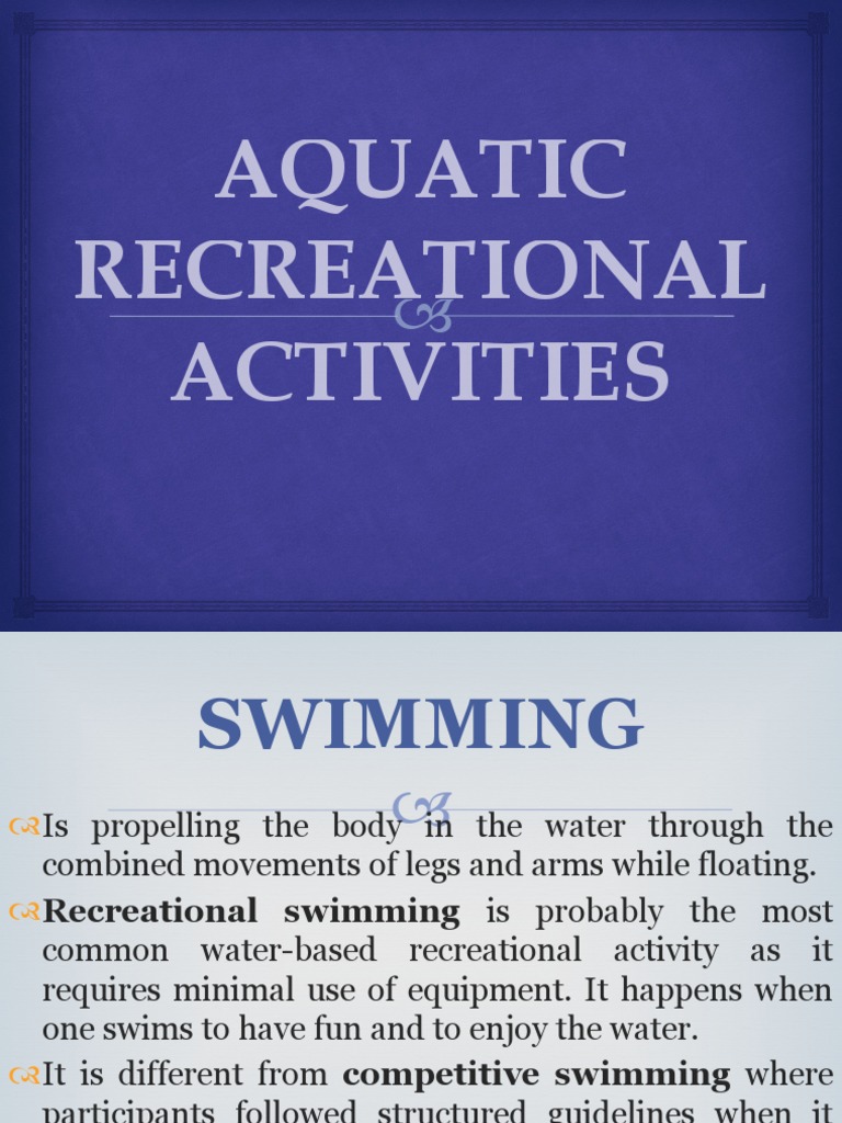 Aquatic Recreational Activities Guide | PDF | Science & Mathematics