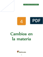 Solucionario Fisica y Quimica 2 ESO Santillana TEMA 4 Cambios en La Materia