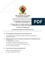 University of Zambia Tutorial on Metal Machining Theory