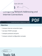 Lesson 5: Configuring Network Addressing and Internet Connections