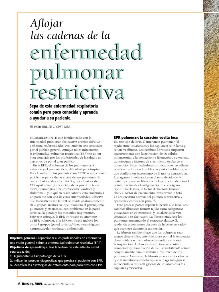 Enfermedad Pulmonar Restrictiva: Guía Esencial | PDF | Pulmón | Escoliosis