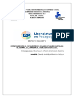 Estrategias para El Fortalecimiento de La Disciplina en Cuarto Año de Primaria en La Materia de Formación Cívica y Ética