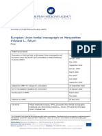 Final European Union Herbal Monograph Menyanthes Trifoliata L Folium en