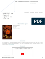 Te Doy Mis Ojos - Cine, Pedagogía Crítica y Derechos Humanos en Clase de Español en Francia 2