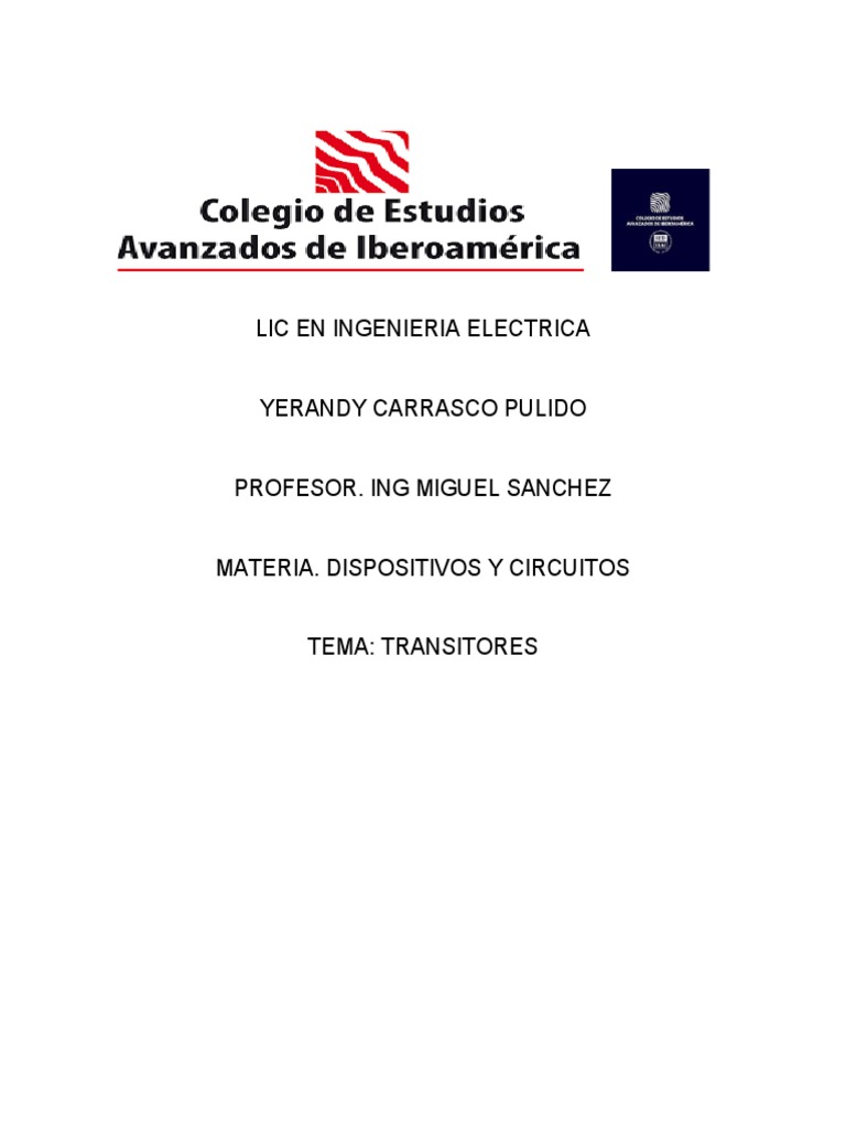 Introducción a los Transistores | PDF