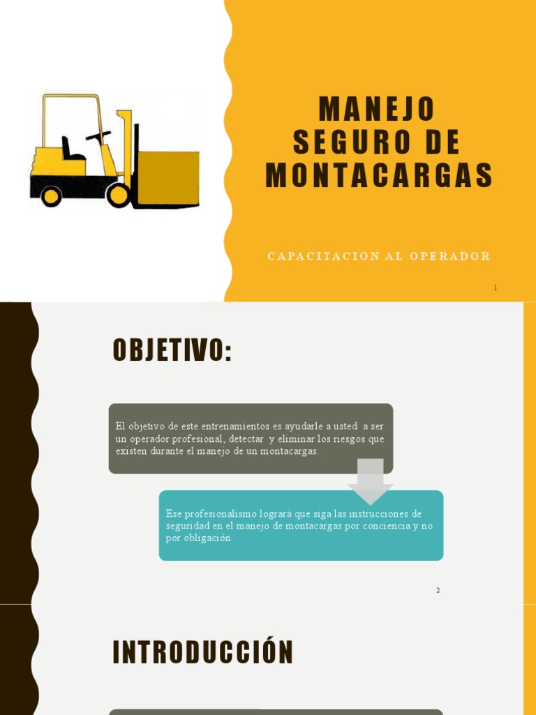 Capacitación en Manejo Seguro de Montacargas | PDF | Máquina elevadora ...