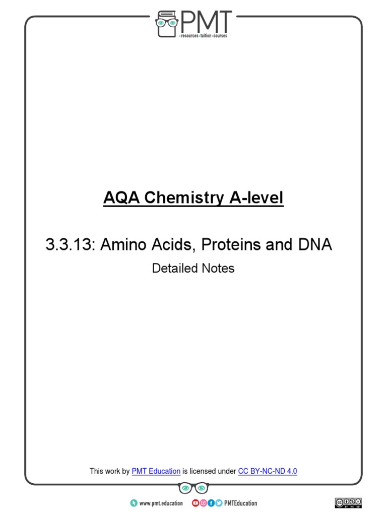 The Structures and Functions of Amino Acids, Proteins, DNA and Their