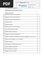 UK - VFS Checklist