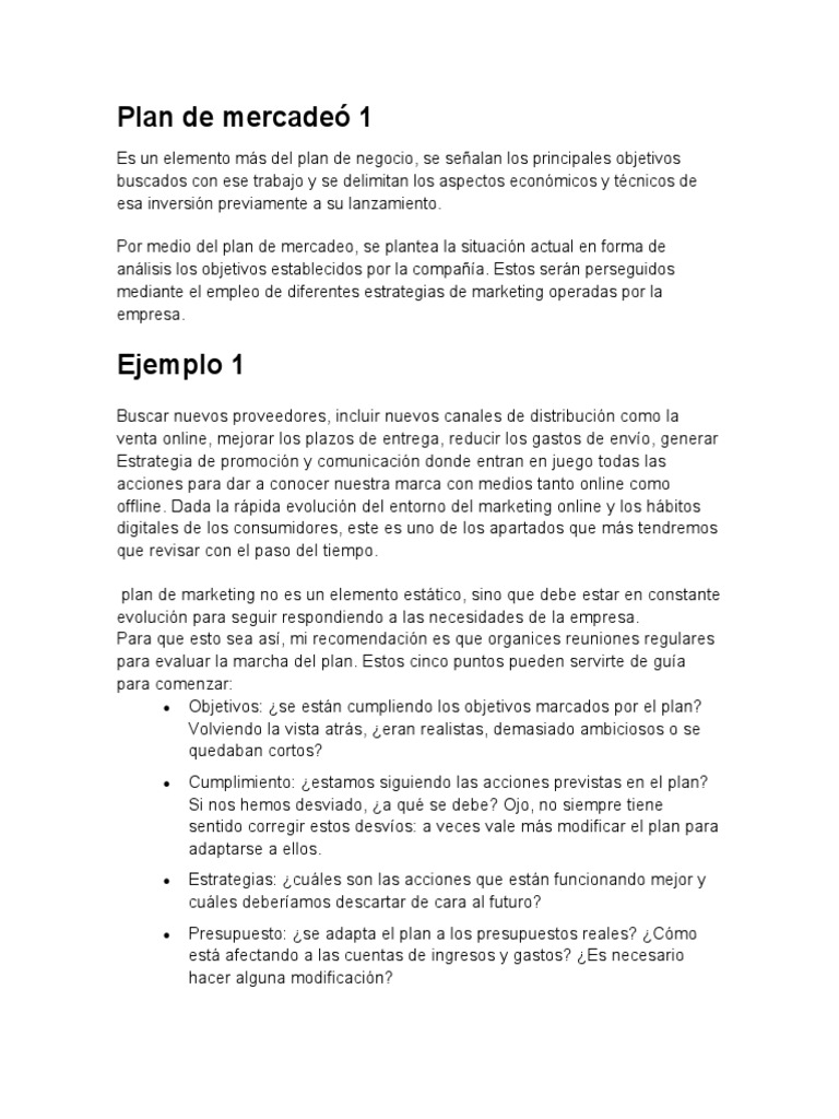 Guía Completa para un Plan de Marketing | PDF | Marketing | Presupuesto