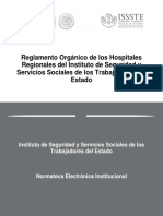 Reglamento Organico de Los Hospitales Regionales