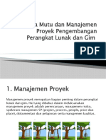 Budaya Mutu Dan Manajemen Proyek Pengembangan Perangkat Lunak