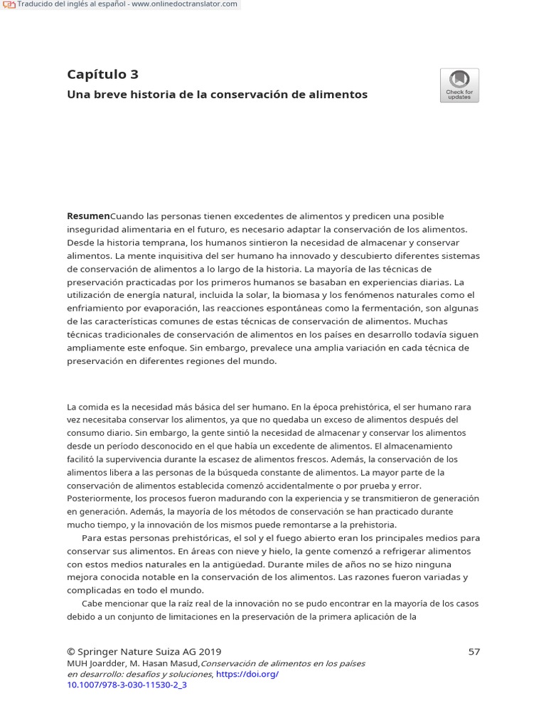Brief History Food Preservation En Es Pdf