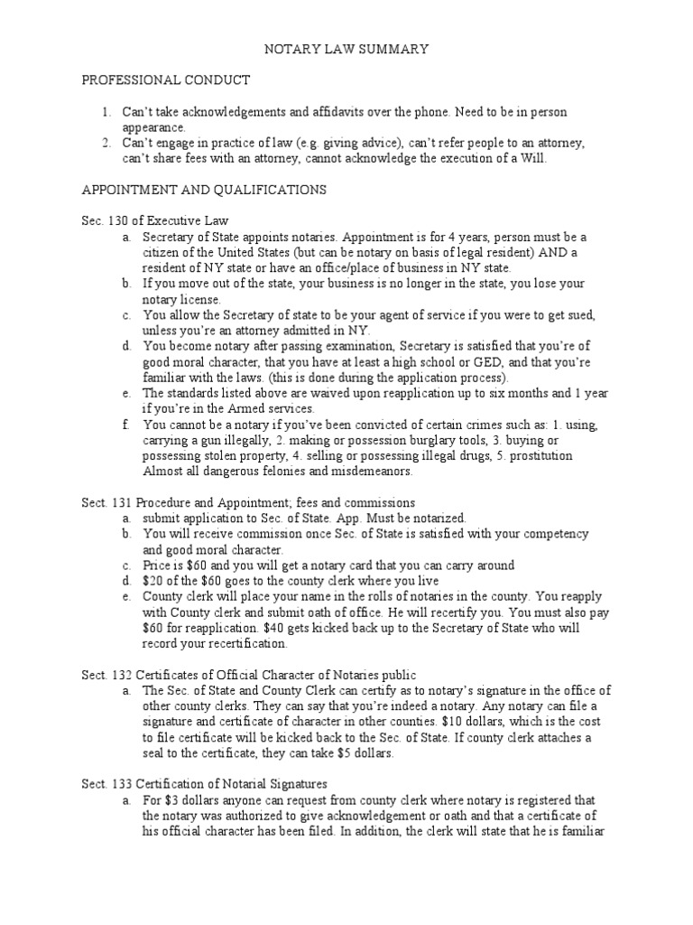 Download Notary Law Summary | Notary Public | Civil Law (Common Law)