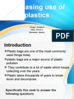 Increasing Use of Plastics