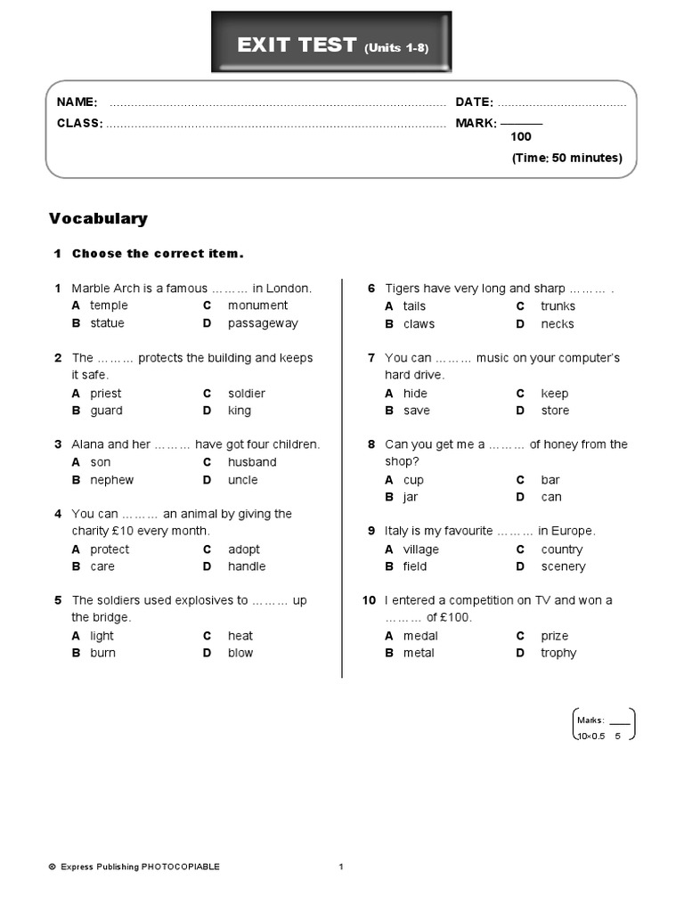 32 Onscreen 1 Exit Test Pdf