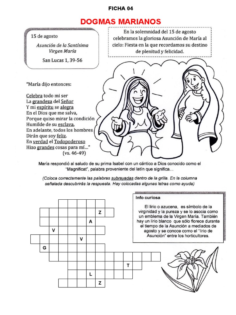 Ficha 04 Dogmas Marianos 2021 | PDF