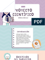 Presentación Proyecto Científico Infantil Ilustrado Pastel Violeta y Naranja