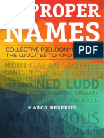 (A Quadrant Book) Marco Deseriis - Improper Names - Collective Pseudonyms From The Luddites To Anonymous (2015, University of Minnesota Press)