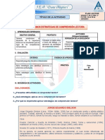 SESIÓN N° 26 APLICAMOS ESTRATEGIAS DE COMPRENSIÓN LECTORA