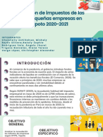 Recaudación de Impuestos de Las Micro y Pequeñas Empresas en Tarapoto 2020-2021