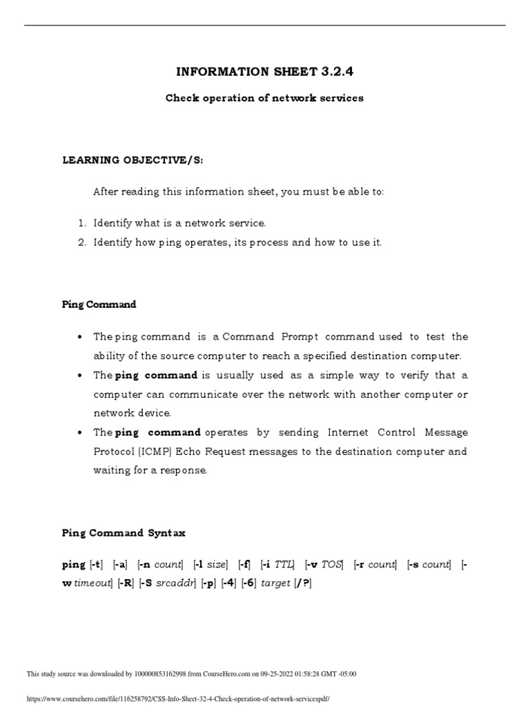 CSS Info Sheet 3.2 4 Check Operation of Network Services PDF PDF