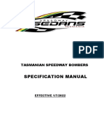 Bombers Specification Manual Nov 22