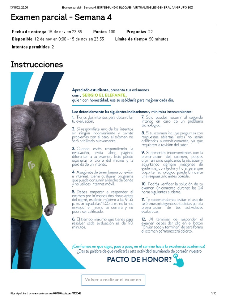 Examen Parcial - Semana 4 - Esp - Segundo Bloque - Virtual - Ingles ...