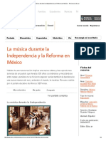 La Música Durante La Independencia y La Reforma en México - Recursos Educ