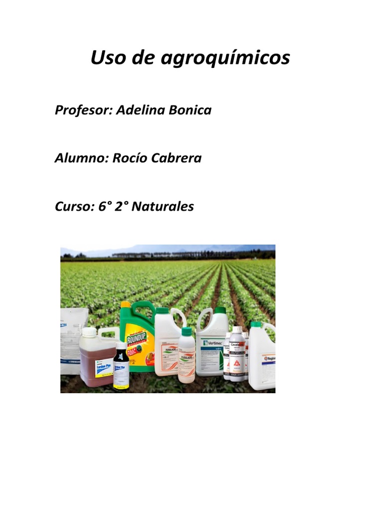 Agroquimicos Pdf Pesticida Agricultura