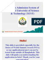 Paperless Admission System of Shahjalal University of Science & Technology (SUST)