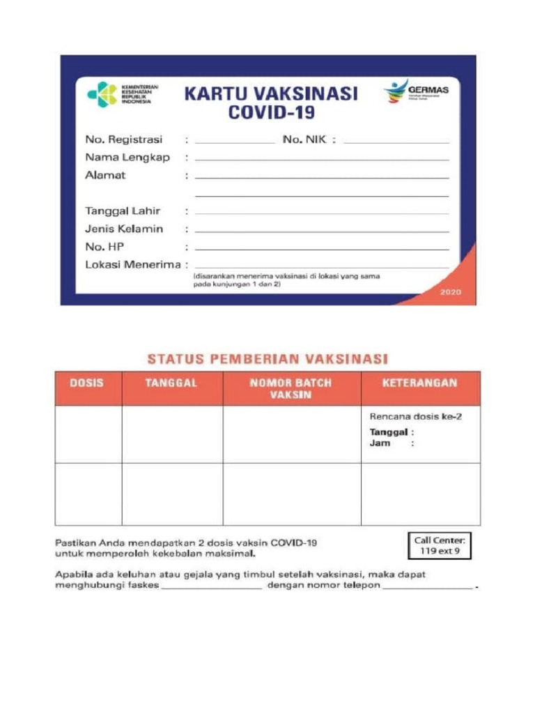 Kartu Vaksin PDF
