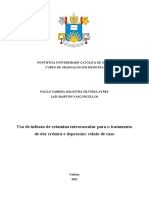 Uso de Infusão de Cetamina Intravascular para o Tratamento de Dor Crônica e Depressão Relato de Caso