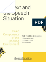 Context and Speech Situation