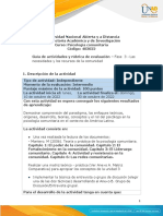 Guía de actividades y rúbrica de evaluación - Unidad 3 – Fase  3 - Las necesidades y los recursos de la comunidad