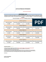 Lista de Precios Fotografo: Photobook Flat