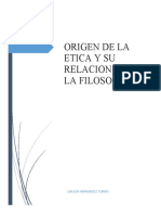 Origen de La Etica y Su Relacion Con La Filosofia (Recuperado Automáticamente)