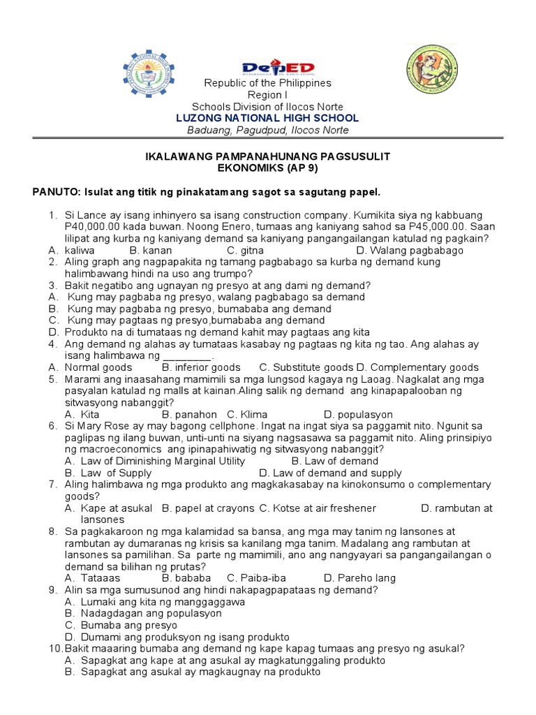 Grade 9 2nd Quarter | PDF