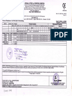 Jindal Steel & Power Limited Mill Test Certificate