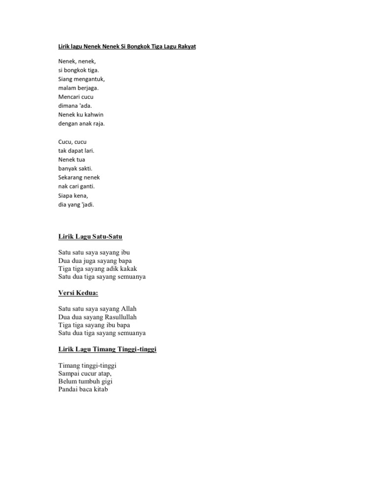 Lirik Lagu Rakyat Pdf